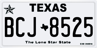 TX license plate BCJ8525