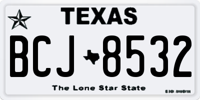 TX license plate BCJ8532