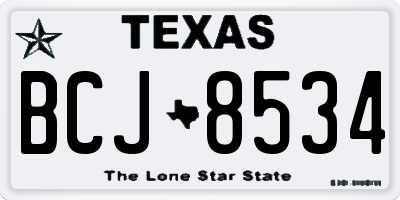 TX license plate BCJ8534