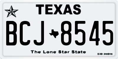 TX license plate BCJ8545