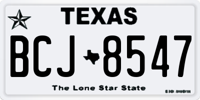 TX license plate BCJ8547