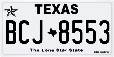 TX license plate BCJ8553