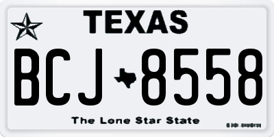 TX license plate BCJ8558