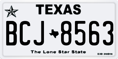TX license plate BCJ8563