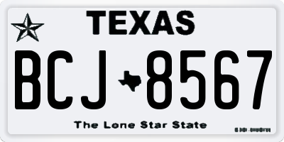 TX license plate BCJ8567