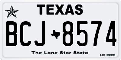TX license plate BCJ8574