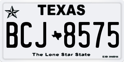 TX license plate BCJ8575