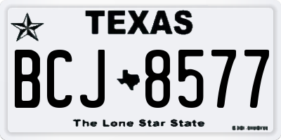 TX license plate BCJ8577