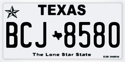 TX license plate BCJ8580