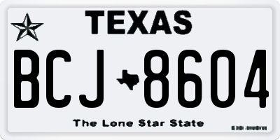 TX license plate BCJ8604