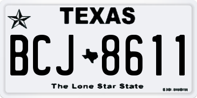 TX license plate BCJ8611