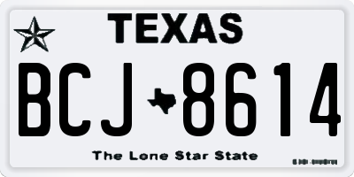 TX license plate BCJ8614
