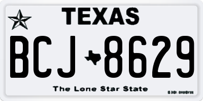 TX license plate BCJ8629