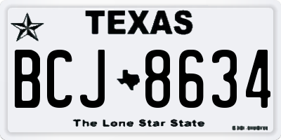 TX license plate BCJ8634