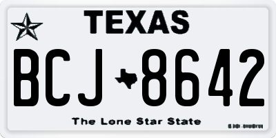 TX license plate BCJ8642