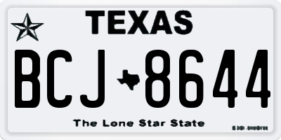 TX license plate BCJ8644