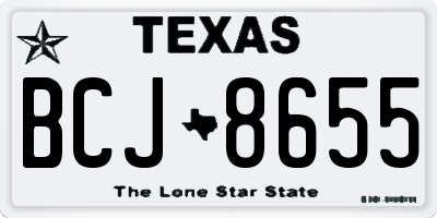 TX license plate BCJ8655
