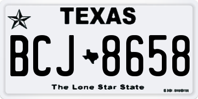TX license plate BCJ8658