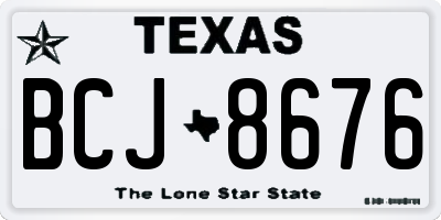 TX license plate BCJ8676