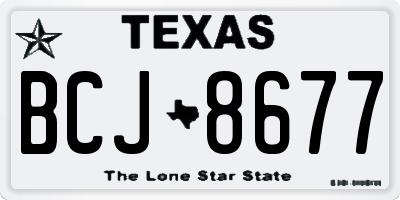 TX license plate BCJ8677