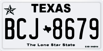 TX license plate BCJ8679