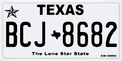 TX license plate BCJ8682