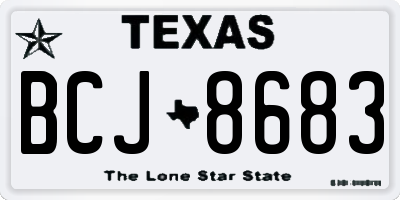 TX license plate BCJ8683