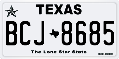 TX license plate BCJ8685