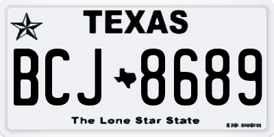 TX license plate BCJ8689