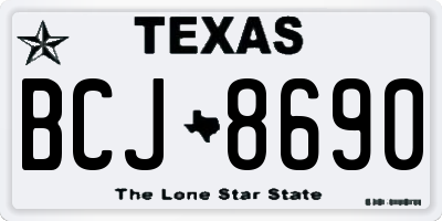 TX license plate BCJ8690