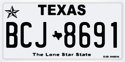 TX license plate BCJ8691