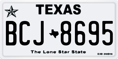 TX license plate BCJ8695