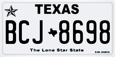 TX license plate BCJ8698