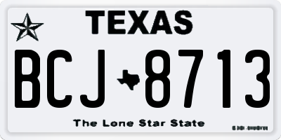 TX license plate BCJ8713
