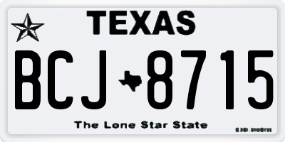 TX license plate BCJ8715