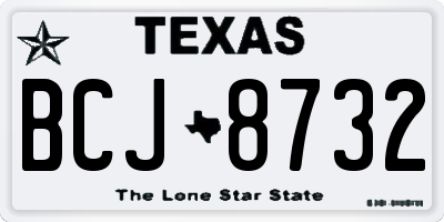 TX license plate BCJ8732