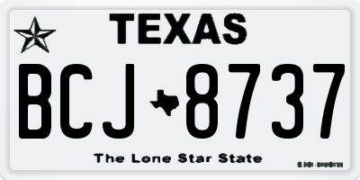 TX license plate BCJ8737