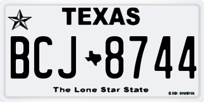 TX license plate BCJ8744