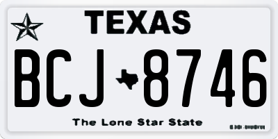 TX license plate BCJ8746