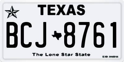 TX license plate BCJ8761