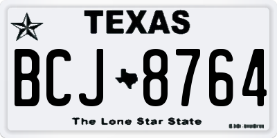 TX license plate BCJ8764