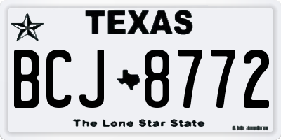 TX license plate BCJ8772