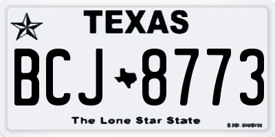 TX license plate BCJ8773