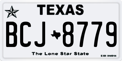 TX license plate BCJ8779