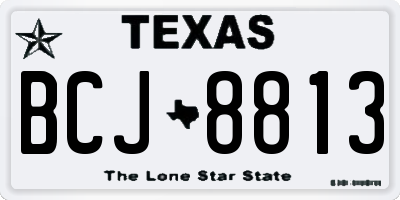 TX license plate BCJ8813
