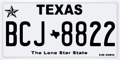 TX license plate BCJ8822