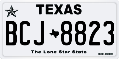 TX license plate BCJ8823