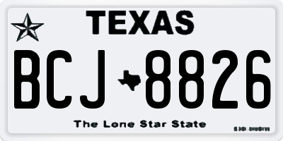 TX license plate BCJ8826
