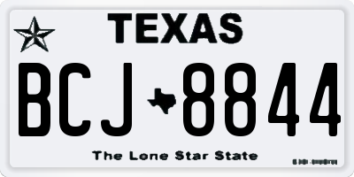 TX license plate BCJ8844