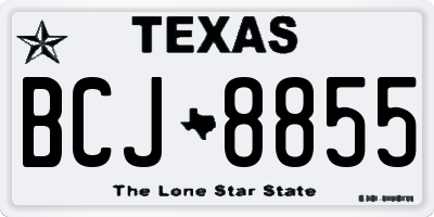 TX license plate BCJ8855